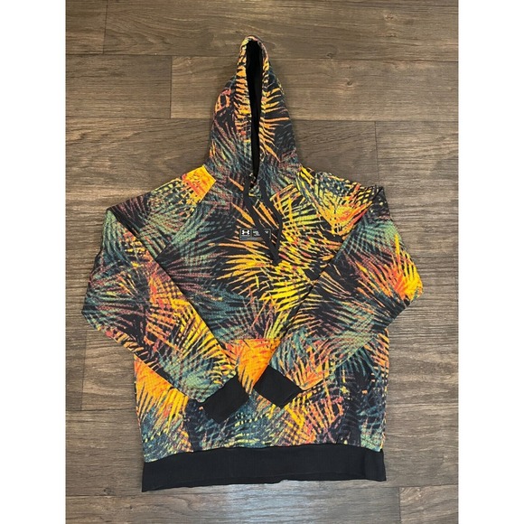 Under Armour Hoodie Rival Fleece Sport Palm‎ Starburst Sweatshirt Men's Large - Picture 1 of 4
